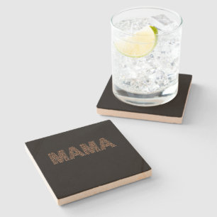 'Mama' Luipaard Design Trendy Verjaardagscadeau Stenen Onderzetter