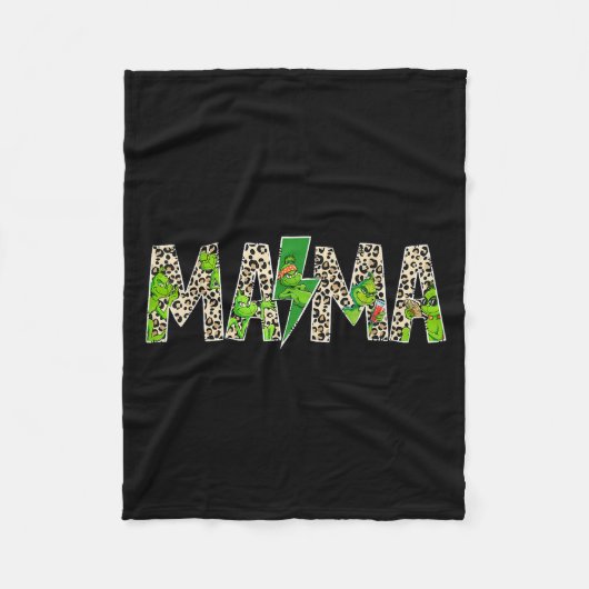 Mama Luipaard Retro Moeder Oma Moederdag  Fleece Deken (Voorkant)