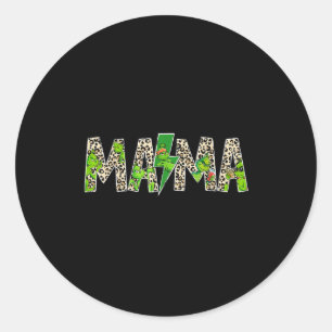 Mama Luipaard Retro Moeder Oma Moedersdag Ronde Sticker