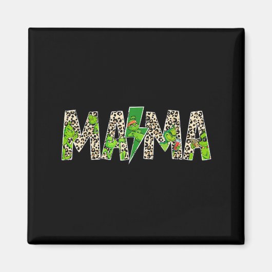 Mama Luipaard Retro Moeder Oppas Oma Moederdag Magneet (Voorkant)