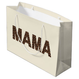 'Mama' Luipaardontwerp Trendy Warme Ivoor Kleur Ve Groot Cadeauzakje