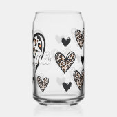 Mama luipaardprint blikvorm glas (Achterkant)