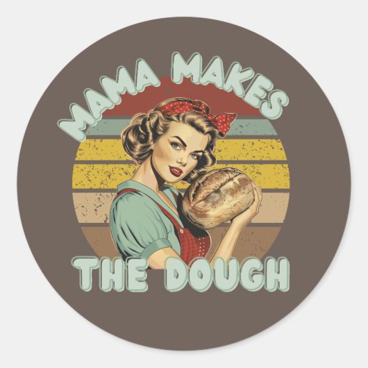 Mama maakt de deegbroodzak Sticker (Voorkant)