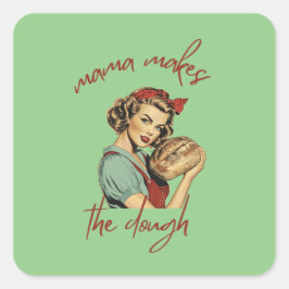 Mama Maakt het Deeg Broodzak Sticker - PNG