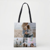 Mama maakte magische patchworkfoto tote bag (Voorkant)