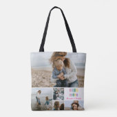 Mama maakte magische patchworkfoto tote bag (Achterkant)