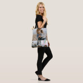 Mama maakte magische patchworkfoto tote bag (Op model)