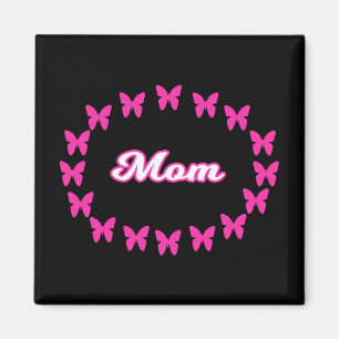 Mama MAGNEET Met Cute Roze Vlinders