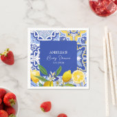 Mama Main squeeze blauw Citrus baby shower Servet (Insitu)