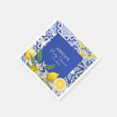 Mama Main squeeze blauw Citrus baby shower Servet (Hoek)