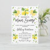 Mama Main Squeeze Citroen Baby Shower Uitnodiging (Staand voorkant)