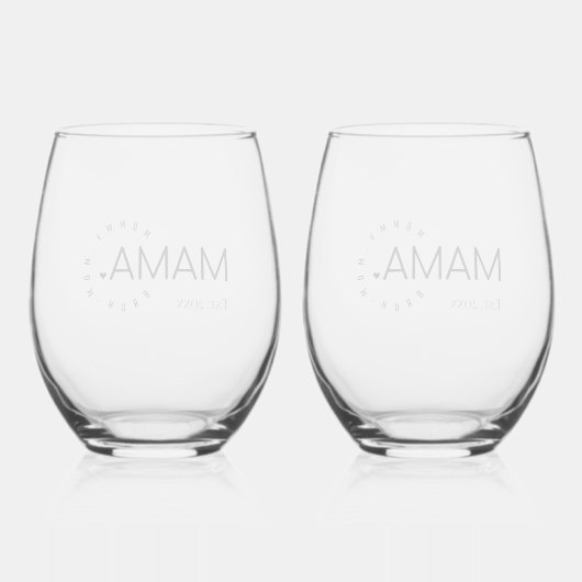 MAMA Mama Bruh Est. 20xx Drinkware Set Wijnglas Zonder Voet (Achterkant)