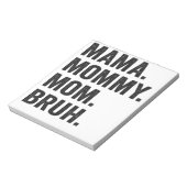 Mama mama Bruh Funny Moederdag Vintage Notitieblok (Linkerzijde)