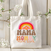 Mama mama Bruh Funny Retro Groovy Tote Bag