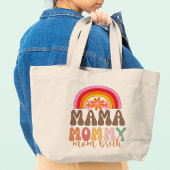 Mama mama Bruh Funny Retro Groovy Tote Bag