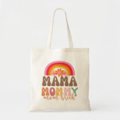 Mama mama Bruh Funny Retro Groovy Tote Bag (Voorkant)