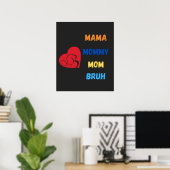 Mama mama bruh latte mok poster (Thuiskantoor)