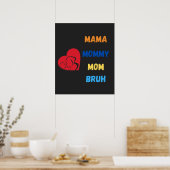 Mama mama bruh latte mok poster (Keuken)