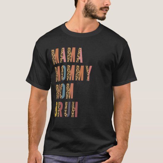 Mama mama Bruh Leopard Moederdag 1 T-shirt (Voorkant)