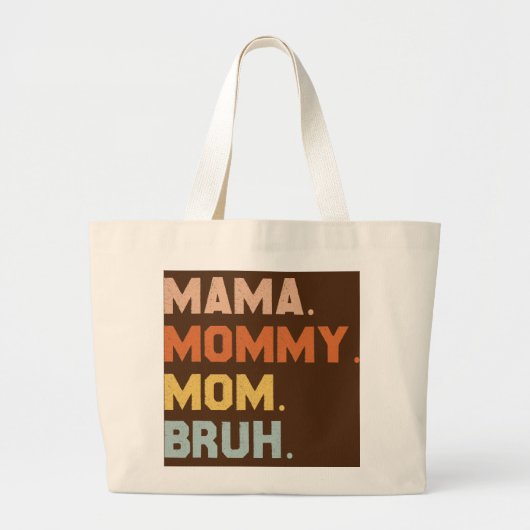 Mama mama Bruh mama en ik grappige jongen mama Grote Tote Bag (Voorkant)