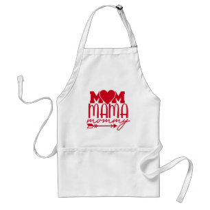 Mama mama Cute Red Moederdag Kitchen Standaard Schort