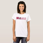 Mama Mama Cute Whimsical Rustic Pink Pset Letters T-shirt (Voorkant volledig)