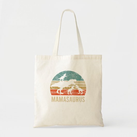 Mama Mama Dinosaur Grappig 3 Drie Kinder Mamasau Tote Bag (Voorkant)