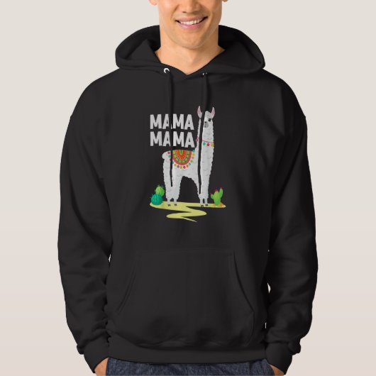 Mama Mama  Llama   Alpaca Costume Llama Hoodie (Voorkant)