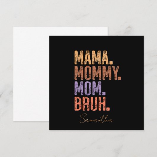 Mama. Mama. Mam. Bruh (Voorkant / Achterkant)