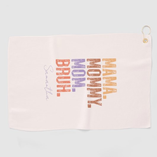 Mama. Mama. Mam. Bruh Golfhanddoek (Horizontaal)