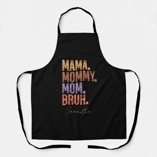 Mama. Mama. Mam. Bruh Schort (Voorkant)