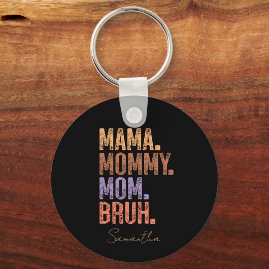 Mama. Mama. Mam. Bruh Sleutelhanger (Achterkant)