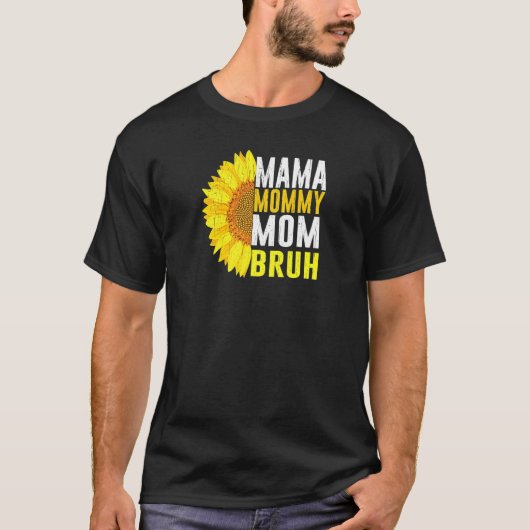 mama mama mama Bruh mama en ik jongen mama L T-shirt (Voorkant)