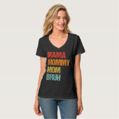 Mama mama mama Bruh Retro Moederdag T-shirt (Voorkant volledig)