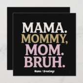 Mama Mama Mama Mama Bruh Grappig Ontwerp Perfect M Kaart (Voorkant / Achterkant)