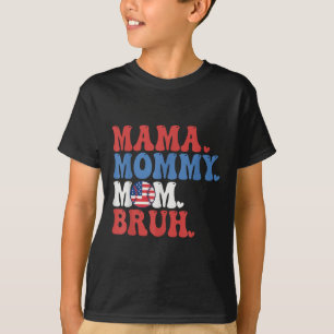 Mama Mama Mama Mama Mama Bruh Honkbal Mama Grappig T-shirt