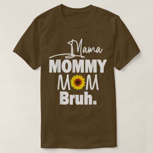 mama mama mama Zonnebloem mama en ik Jongen Gir T-shirt (Design voorkant)