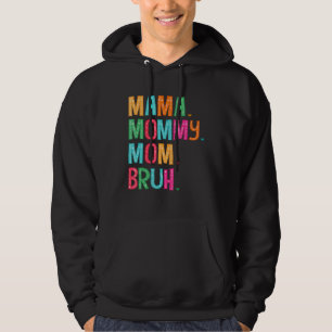 Mama Mama Moeder Bruh Harten Liefde Matching Famil Hoodie