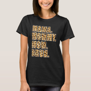 Mama Mama Moeder Bruh Mama Jongen Mam Luipaard T-shirt