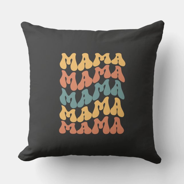 Mama-mama-Moederdag-moeder-retrocute Kussen (Voorkant)