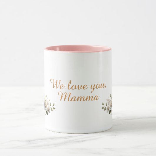 Mama, Mama, Nana, Oma Elegante Bloemen Frosted Mok (Midden)