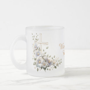 Mama, Mama, Nana, Oma Elegante Bloemen Frosted Mok