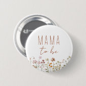 Mama Mama om Wildflower Baby shower te zijn Ronde Button 5,7 Cm (Voorkant /achterkant)