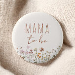 Mama Mama om Wildflower Baby shower te zijn Ronde Button 5,7 Cm<br><div class="desc">Vier de stralende mama-to-be in stijl met onze Wildflower Baby shower Terracotta Mama-to-Be Button, een charmant en hartelijk accessoire dat een vleugje natuurlijke schoonheid toevoegt aan uw baby shower festiviteiten. Deze knop is doordacht ontworpen met delicate wilde bloemen illustraties tegen een warme terracotta achtergrond, het vastleggen van de essentie van...</div>