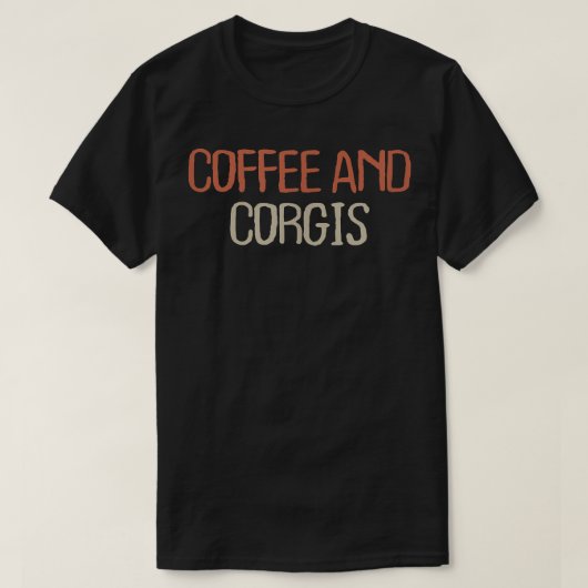mama mama Retro Funny Coffee en Corgis T-shirt (Design voorkant)