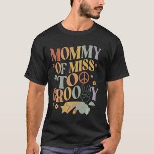 Mama Mama Tweede Verjaardag Twee Groovy Meisje Fam T-shirt