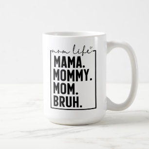 Mama Mammy Moeder Bruh Grappige Moeder Leven Koffi Koffiemok