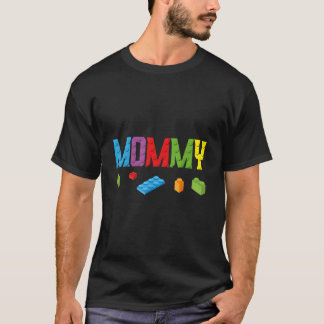Mama Master Bouwer Bouwstenen Blokken Familie T-shirt