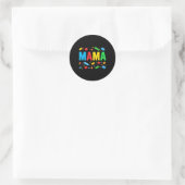 Mama Master Builder Bouwstenen blokken Grappig M Ronde Sticker (Tas)