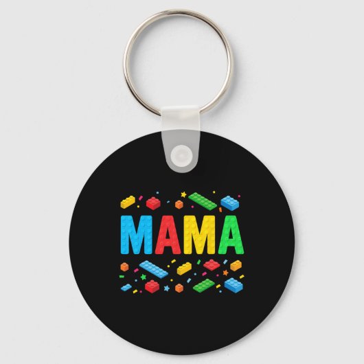 Mama Master Builder Bouwstenen blokken Grappig M Sleutelhanger (Voorkant)